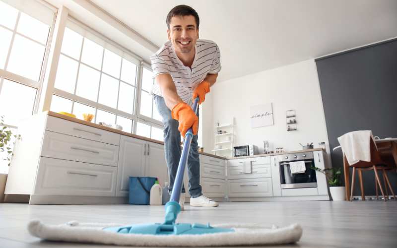 Vinyl flooring is easy to clean